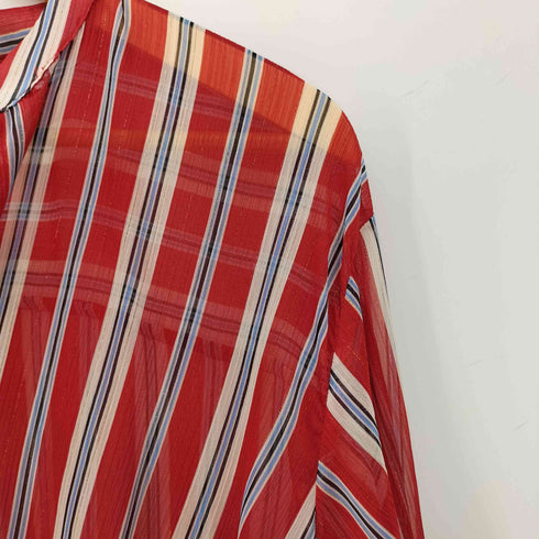 ザラ ZARA ラメ ストライプ シアー シャツ ブラウス レディース import:XS