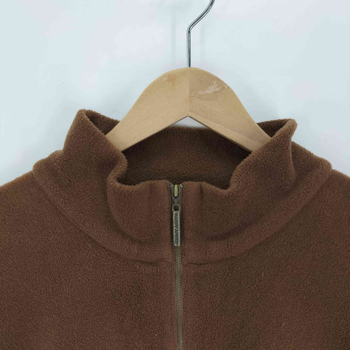 ハーディエイミス HARDY AMIES SPORT 型押し ブランドロゴワッペン ハーフジップ フリース ジャケット メンズ LL