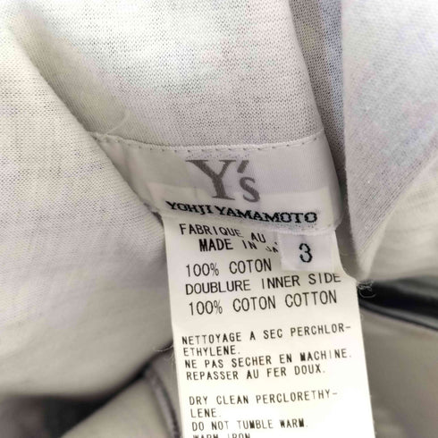 ワイズ Ys ストライプ ワイドパンツ メンズ JPN:3