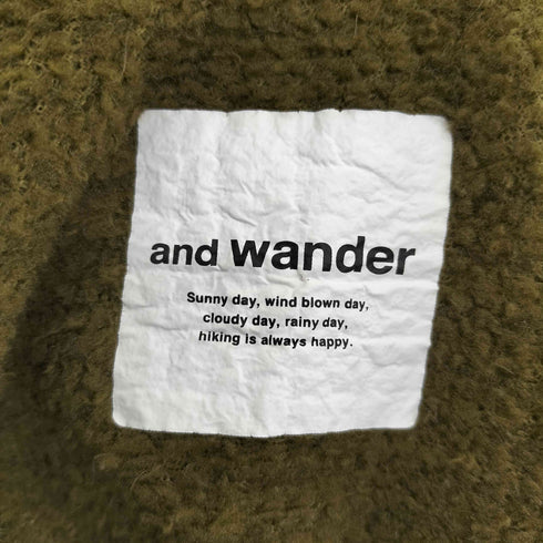 アンドワンダー and wander 切替ボア ジョガー パンツ メンズ JPN:3