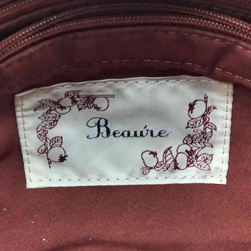 ビュレ Beaure タッセルストラップ シボ革 レザー ハンド バッグ レディース