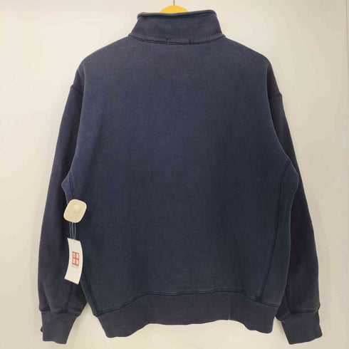 ノーティカ NAUTICA 00s ロゴ刺繍 カンガルーポケット 裏起毛 ハーフジップ スウェット メンズ import:L