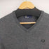 フレッドペリー FRED PERRY ウールコットン混ワンポイント刺繍Vネックニット メンズ import:S