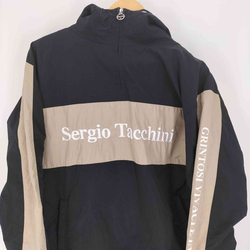 セルジオタッキーニ SERGIO TACCHINI バイカラー ハーフジップ プルオーバー ロゴ ナイロン マウンテンパーカー ジャケット メンズ import:XL