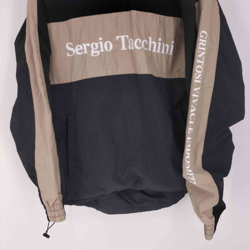 セルジオタッキーニ SERGIO TACCHINI バイカラー ハーフジップ プルオーバー ロゴ ナイロン マウンテンパーカー ジャケット メンズ import:XL