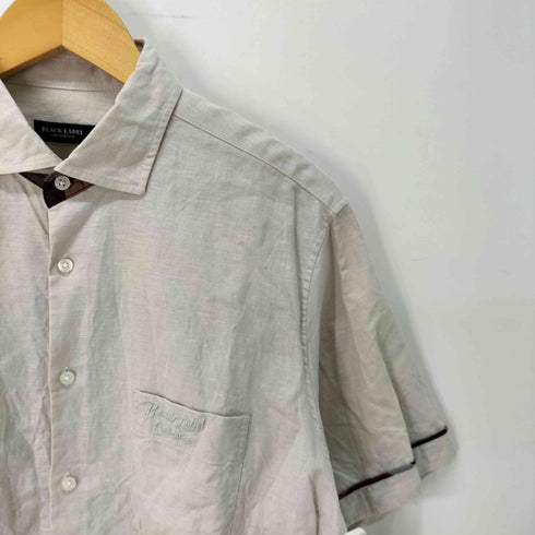 ブラックレーベルクレストブリッジ BLACK LABEL CRESTBRIDGE リネンコットン 半袖シャツ メンズ JPN:L