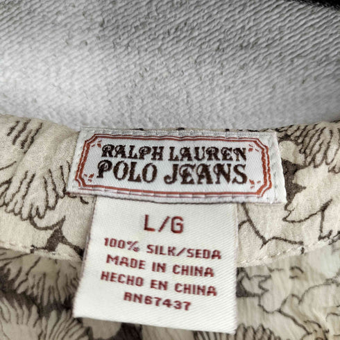 ポロジーンズ RL POLO JEANS CO. シルク100 花柄シアートップス レディース import:L
