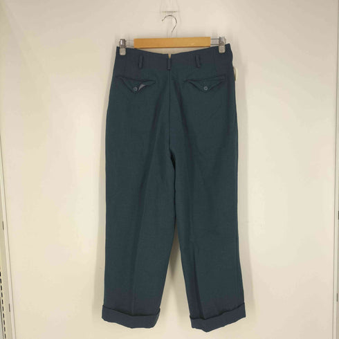 60S~70S FINE フック 総柄 2タック テーパードスラックス メンズ