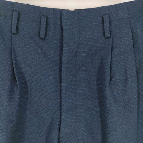 60S~70S FINE フック 総柄 2タック テーパードスラックス メンズ