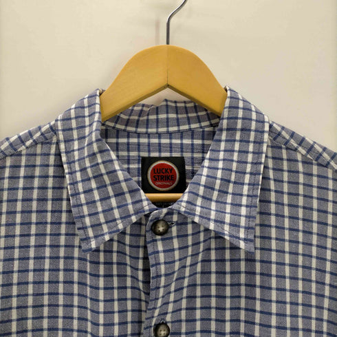 ラッキーストライク LUCKY STRIKE 00S ピスタグ L/S チェック シャツ メンズ import:L