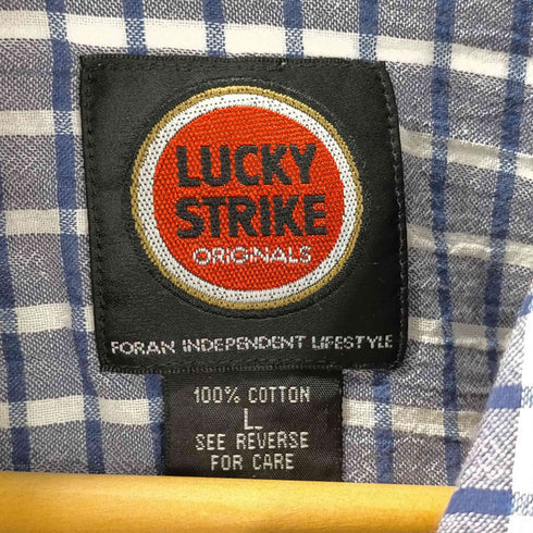 ラッキーストライク LUCKY STRIKE 00S ピスタグ L/S チェック シャツ メンズ import:L