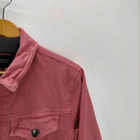 バーバリーブラックレーベル BURBERRY BLACK LABEL 裏地ノバチェック 襟ワイヤー デニム トラッカー ジャケット メンズ import:M