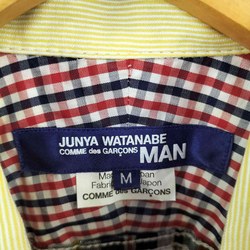 ジュンヤワタナベコムデギャルソンマン JUNYA WATANABE COMME des GARCONS MAN リネン チェック シャツ メンズ M