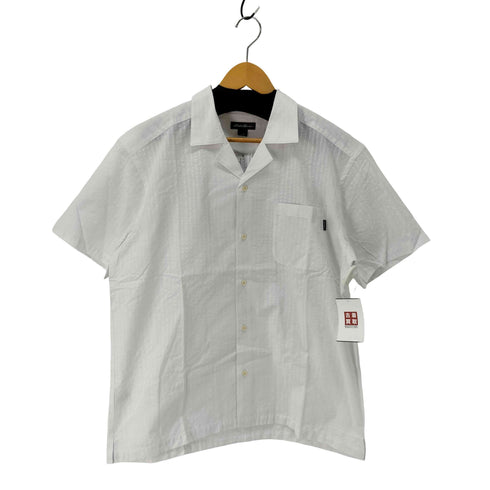 エディーバウアー Eddie Bauer SS SEERSUCKER OPEN COLLAR SHIRT コットンポリ オープンカラー 半袖 シャツ メンズ JPN:L