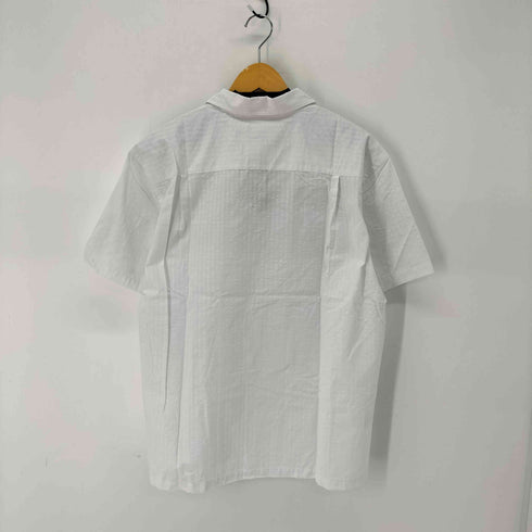 エディーバウアー Eddie Bauer SS SEERSUCKER OPEN COLLAR SHIRT コットンポリ オープンカラー 半袖 シャツ メンズ JPN:L