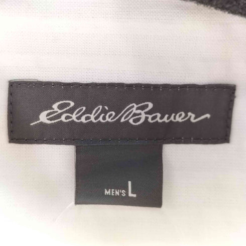 エディーバウアー Eddie Bauer SS SEERSUCKER OPEN COLLAR SHIRT コットンポリ オープンカラー 半袖 シャツ メンズ JPN:L