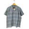 エディーバウアー Eddie Bauer SS SEERSUCKER OPEN COLLAR SHIRT コットンポリ チェック オープンカラー 半袖 シャツ メンズ JPN:L