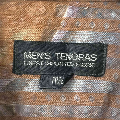 メンズティノラス MENS TENORAS 90-00S 総柄 レーヨン ポリ L/S ボタンダウン シャツ メンズ FREE