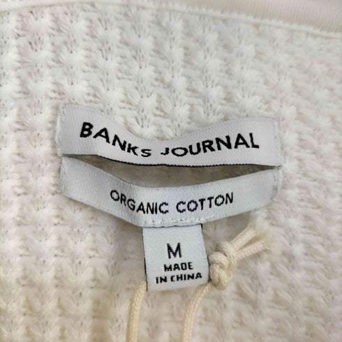 バンクスジャーナル BANKS JOURNAL スタンダードフィットワッフルクルーネックロングカットソー メンズ M