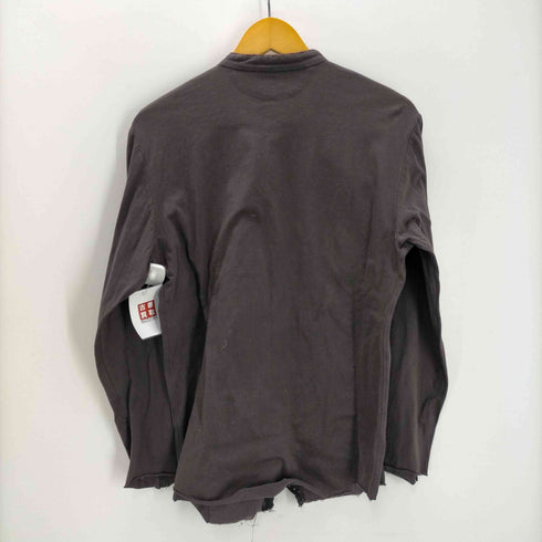 ポールスミス Paul Smith 総柄 ドット クレイジーパターン 切り替え バンドカラー L/S シャツ メンズ import:M