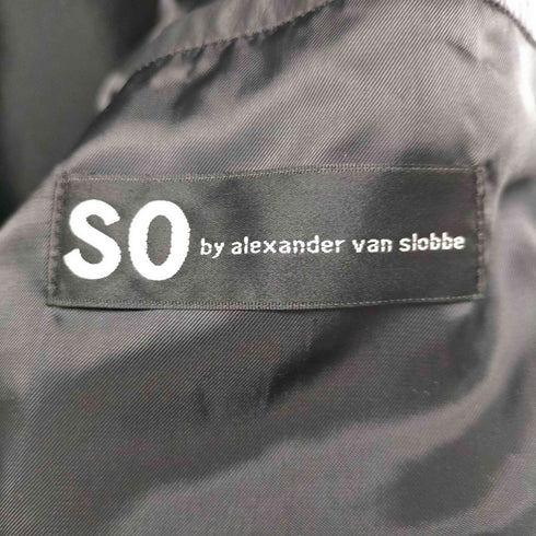 ソーバイアレクサンダーヴァンスロベ SO by alexander van slobbe カウレザー シングル ライダース ジャケット メンズ EUR:44