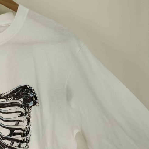 プリントスター printstar traitor メタリック ボーン スカル 骸骨 プリント L/S クルーネック Tシャツ Y2K メンズ import:L