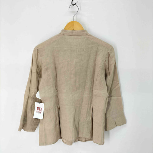 スキャパ SCAPA リネン バンドカラーピンタックシャツ レディース JPN:40