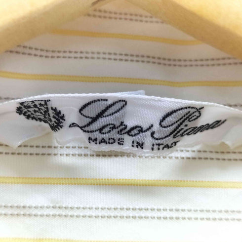 ロロピアーナ Loro Piana イタリア製 ストライプコットンシャツ レディース JPN:42