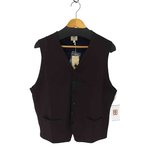 ジェイプレス J.PRESS ウール混 バイカラー ニットベスト メンズ JPN:XL