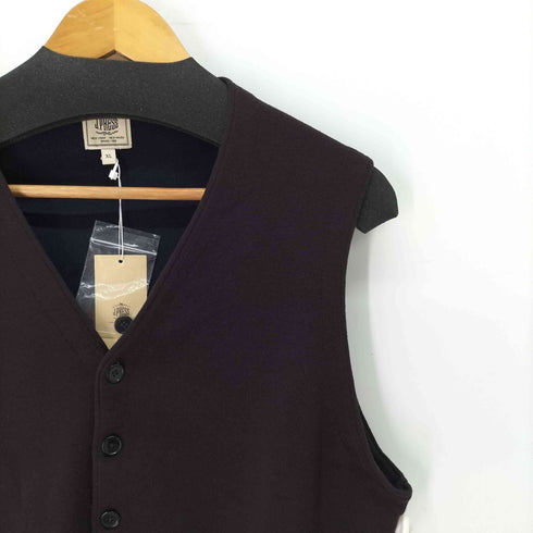ジェイプレス J.PRESS ウール混 バイカラー ニットベスト メンズ JPN:XL