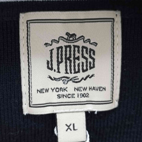 ジェイプレス J.PRESS ウール混 バイカラー ニットベスト メンズ JPN:XL