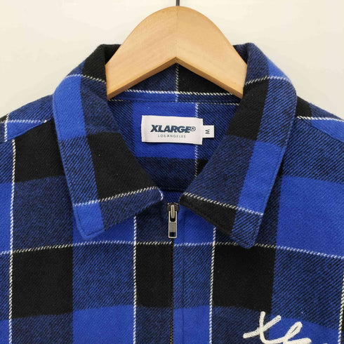 エクストララージ XLARGE チェック柄ジップアップネルシャツ メンズ import:M