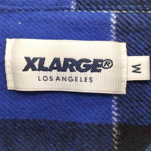 エクストララージ XLARGE チェック柄ジップアップネルシャツ メンズ import:M