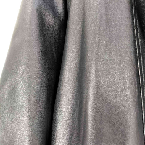 CIONLOUIS genuine lamb leather 裏地チェック 羊革 シープレザー ハーフコート メンズ FREE