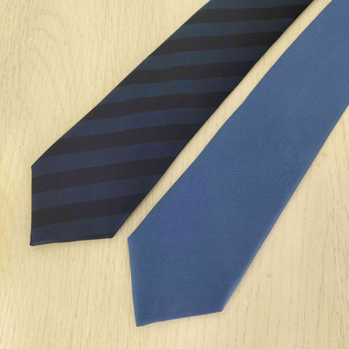 シーケーカルバンクライン ck Calvin Klein シルク100% ストライプ チェック マルチパターン リバーシブル 両大剣 ネクタイ メンズ