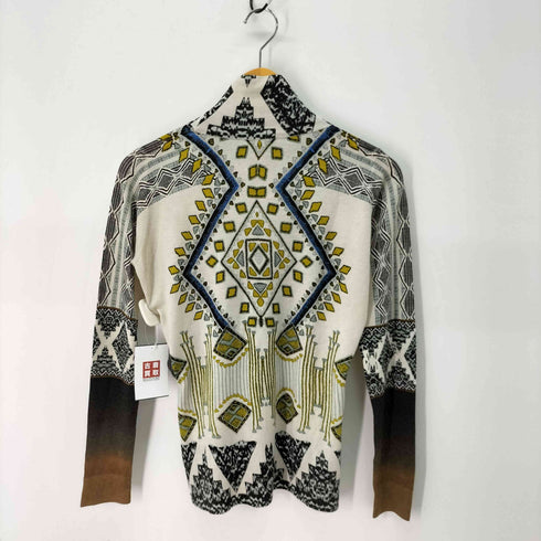 エトロ ETRO シルクカシミヤ混 幾何学模様タートルネックニット レディース EUR:44