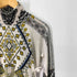 エトロ ETRO シルクカシミヤ混 幾何学模様タートルネックニット レディース EUR:44