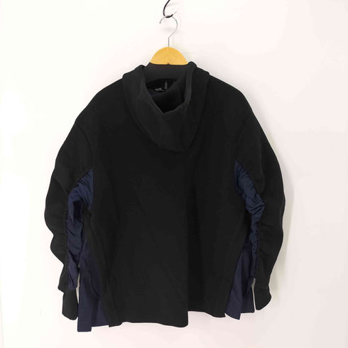 ザラ ZARA 異素材 コントラスト スウェットパーカー レディース import:S