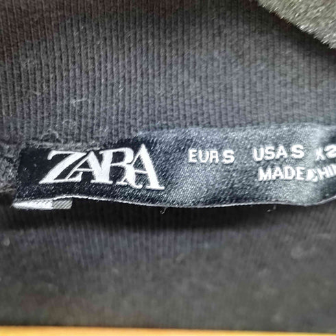 ザラ ZARA 異素材 コントラスト スウェットパーカー レディース import:S