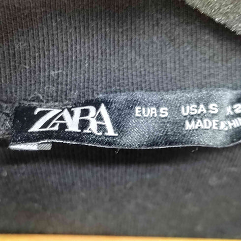 ザラ ZARA 異素材 コントラスト スウェットパーカー レディース import:S