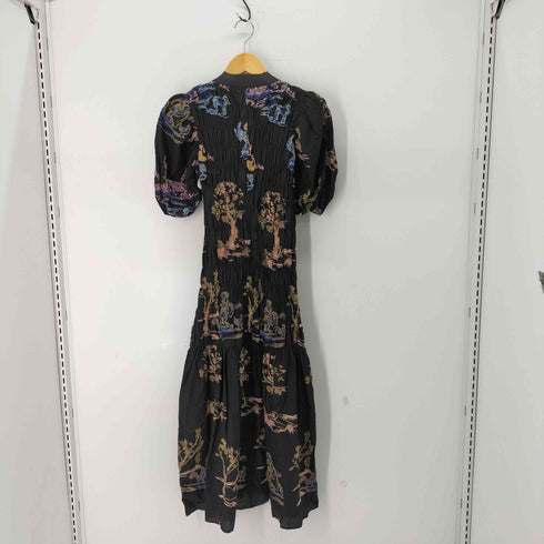 ザラ ZARA エンブロイダリー 刺繍 ティアードワンピース レディース import:S