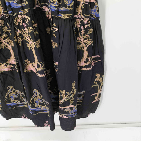 ザラ ZARA エンブロイダリー 刺繍 ティアードワンピース レディース import:S
