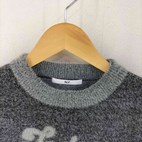 スライ SLY JQ LOGO MINKY CROP KNIT トップス レディース FREE