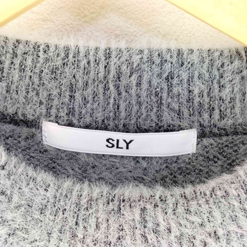 スライ SLY JQ LOGO MINKY CROP KNIT トップス レディース FREE