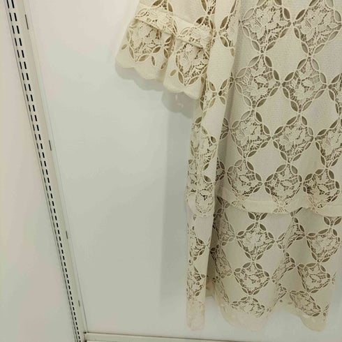 レイビームス Ray BEAMS 26SS レース ベルカフス ロングスリーブ ワンピース レディース JPN:1