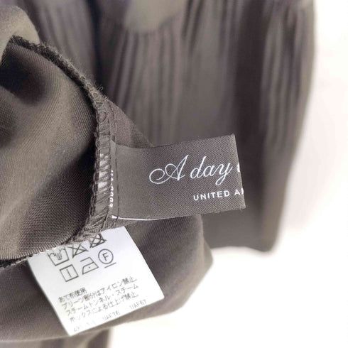 アデイインザライフユナイテッドアローズ A day in the life UNITED ARROWS バンドカラー ロングシャツワンピース レディース