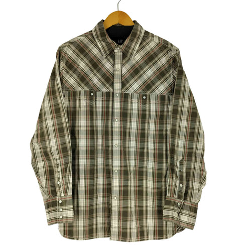 ギャップ Gap 00S チェック柄 L/S コットンシャツ メンズ JPN:M