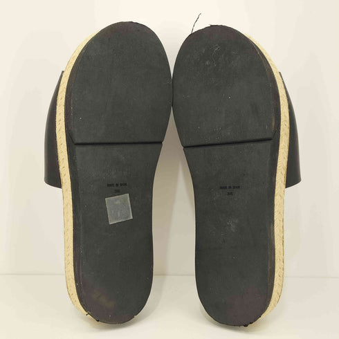 L'ESPADRILLE TROPEZIENNE エスパドリーユコンフォートレザーサンダル レディース EUR:36