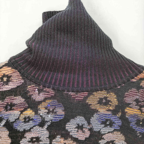 ミッソーニ MISSONI ウール混 花柄タートルニット レディース