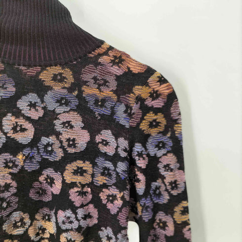 ミッソーニ MISSONI ウール混 花柄タートルニット レディース